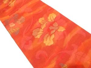 花唐草模様織り出し　名古屋帯